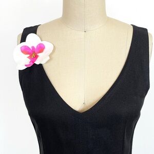 Elegant Pink and White Orchid Fower Brooch Pin / Hair Pin NEW